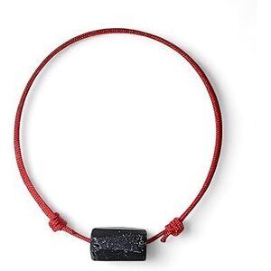 Natural Black Tourmaline Bracelet Adjustable Black Or Red Cord Unisex Adult Men